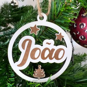 Bola de Natal com Nome Bold
