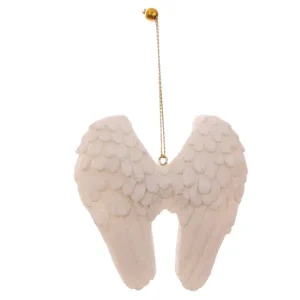 Asas de Anjo Suspensas por Fio – Decoração em Resina, 8×8 cm, Ideal para Casa, Árvores de Natal ou Lembranças Especiais