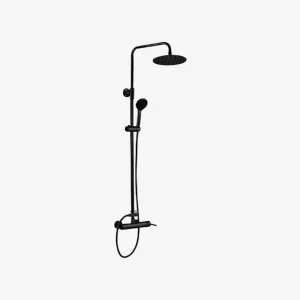 Rampa de duche preta com chuveiro de mão – POLO