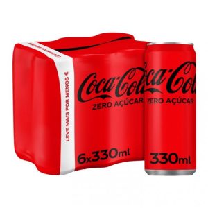 Coca Cola Zero Lata 330 ml -6 unidades