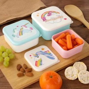 Conjunto de 3 marmitas – Unicórnio