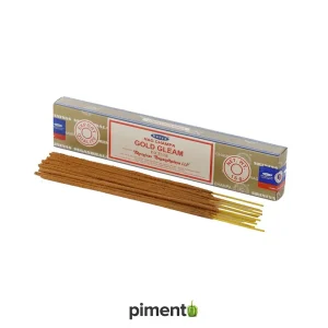 Incenso Satya – Brilho Dourado – 15g Aroma Relaxante e Revitalizante, Ideal para Meditação e Relaxamento, Caixa com 10 a 12 Paus de Incenso, Perfeito para Uso Doméstico ou no Local de Trabalho, Produto de Alta Qualidade, Ótima Opção de Presente, Durável e Eficiente