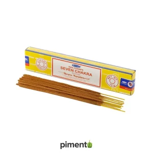 Incenso Satya – Sete Chacras – 15g Aroma Relaxante e Revitalizante, Ideal para Meditação e Relaxamento, Caixa com 10 a 12 Paus de Incenso, Perfeito para Uso Doméstico ou no Local de Trabalho, Produto de Alta Qualidade, Ótima Opção de Presente, Durável e Eficiente