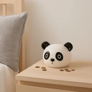 Mealheiro Adoramals – Susu o Panda – Design Adorável em Cerâmica Dolomita, Acesso por Tampão Inferior, Ideal para Crianças e Fãs de Pandas, Perfeito para Presentes