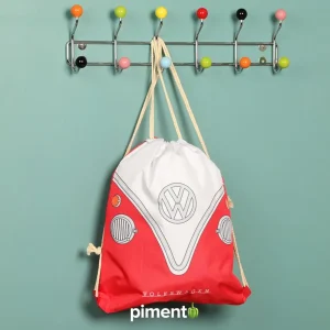 Bolsa com cordão Volkswagen Pão de Forma Vermelho